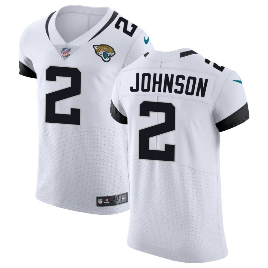 D'Ernest Johnson Men's Nike White Jacksonville Jaguars Vapor Untouchable Elite Custom Jersey