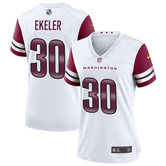 Austin Ekeler Women's Nike White Washington Commanders Game Custom Player Jersey