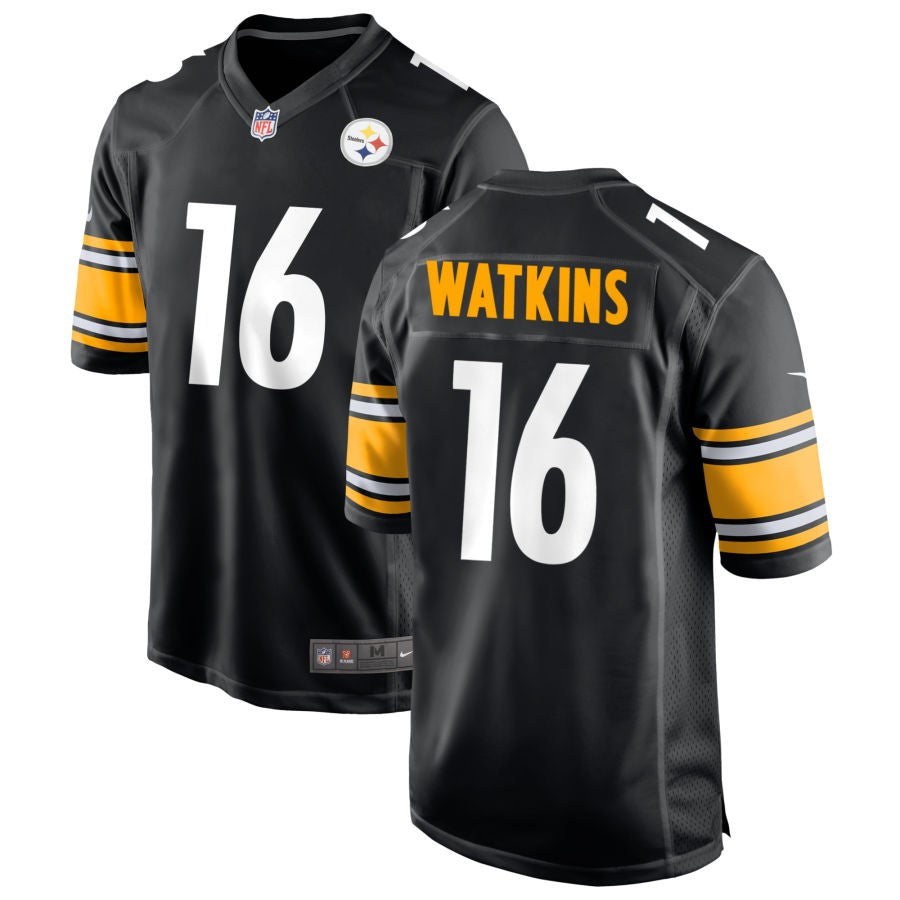 Quez Watkins Men's Nike Black Pittsburgh Steelers Custom Game Jersey