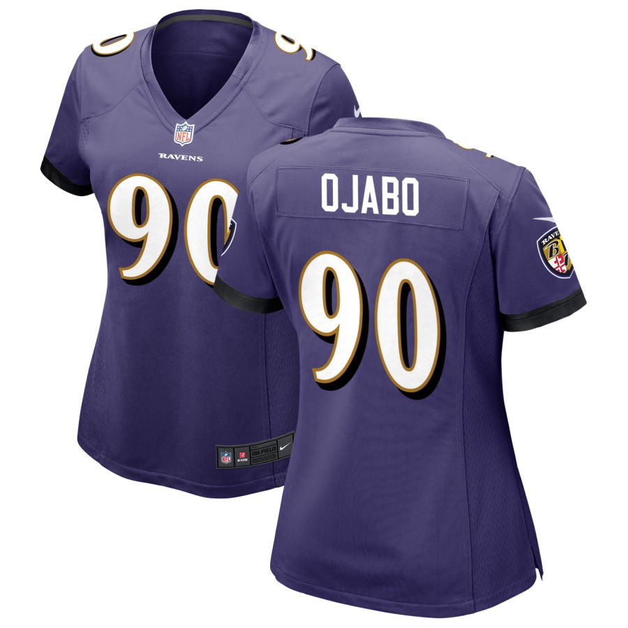 David Ojabo Women's Nike Purple Baltimore Ravens Custom Game Jersey