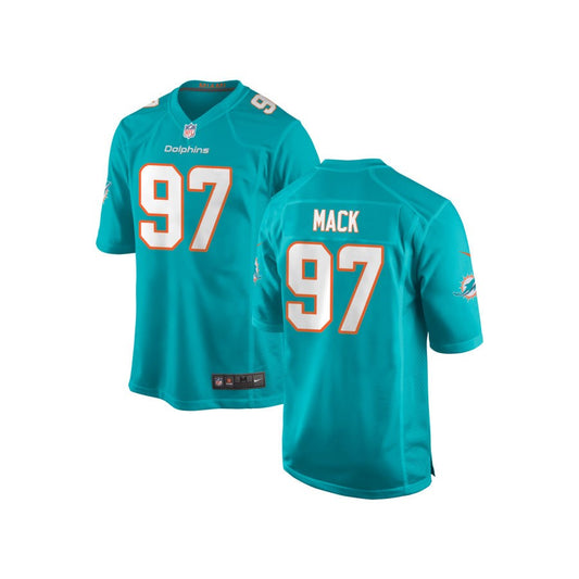 Isaiah Mack Youth Nike Aqua Miami Dolphins 2018 Custom Game Jersey