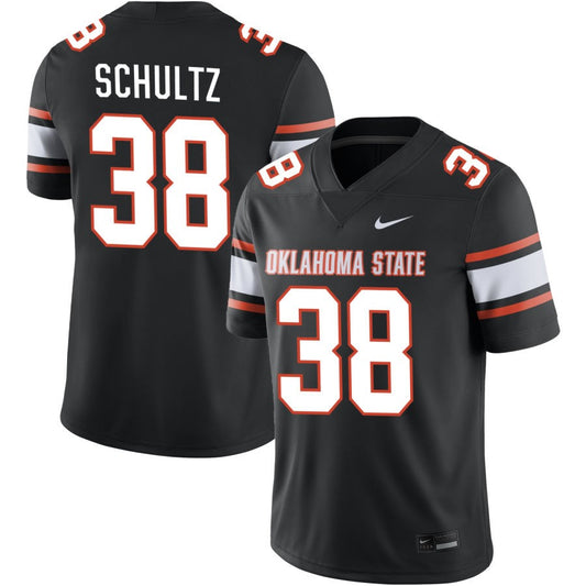 Jake Schultz Men's Nike  Black Oklahoma State Cowboys  Alternate NIL Pick-A-Player Game Jersey