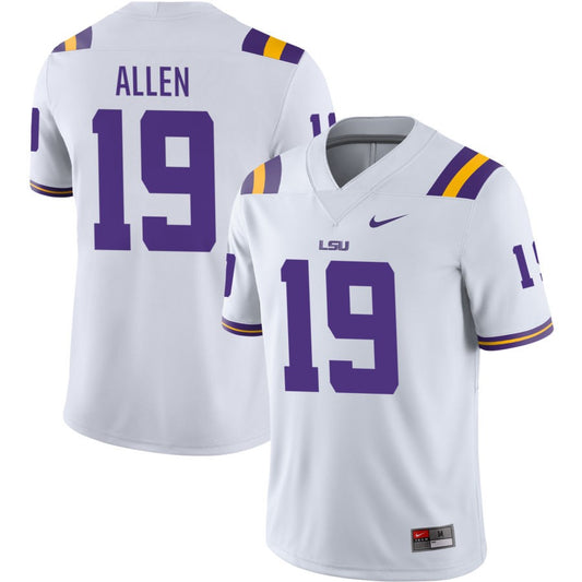 Jordan Allen Men's Nike White LSU Tigers Pick-A-Player NIL Replica Football Jersey