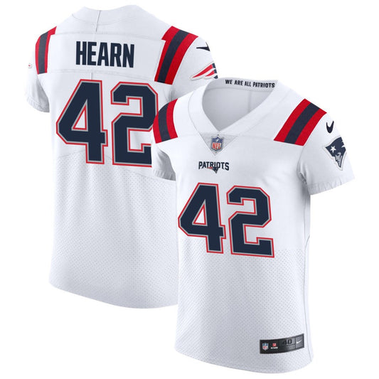 Azizi Hearn Men's Nike White New England Patriots Vapor Elite Custom Jersey