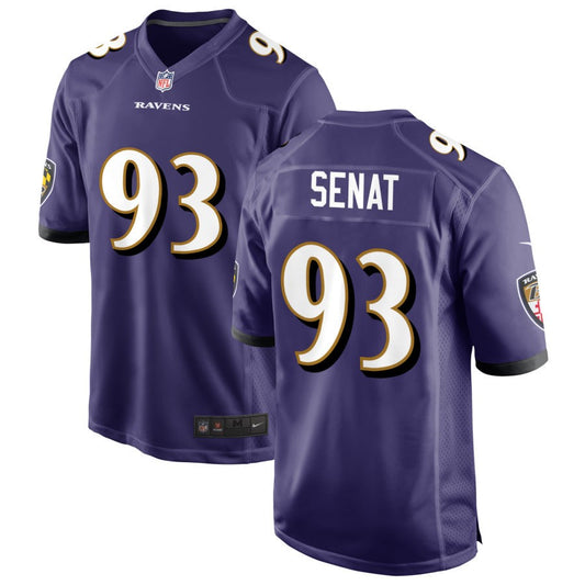 Deadrin Senat Men's Nike Purple Baltimore Ravens Custom Game Jersey