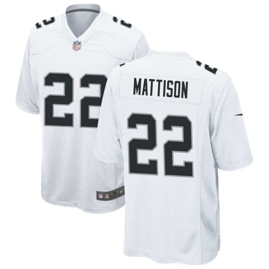 Alexander Mattison Men's Nike White Las Vegas Raiders Custom Game Jersey