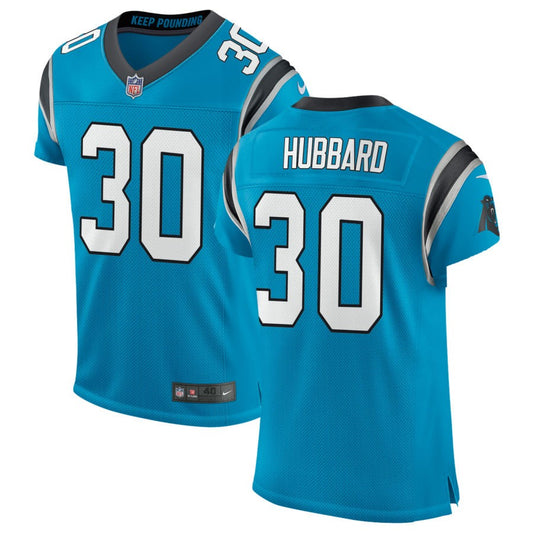 Chuba Hubbard Men's Nike Blue Carolina Panthers Classic Elite Custom Jersey