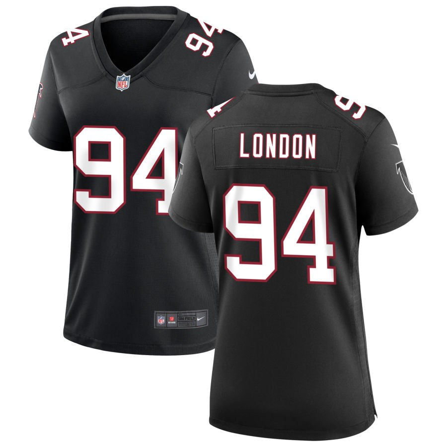 LaCale London Women's Nike Black Atlanta Falcons Throwback Custom Game Jersey