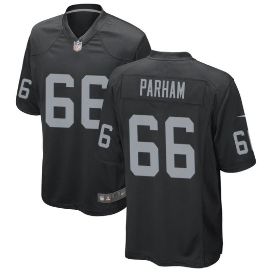 Dylan Parham Youth Nike Las Vegas Raiders Black Custom Game Jersey