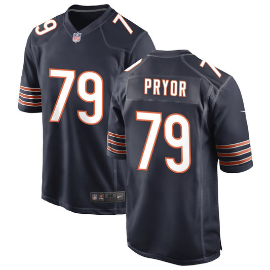 Matt Pryor Men's Nike Navy Chicago Bears Custom Game Jersey