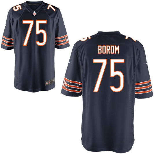 Larry Borom Youth Nike Navy Chicago Bears Custom Game Jersey