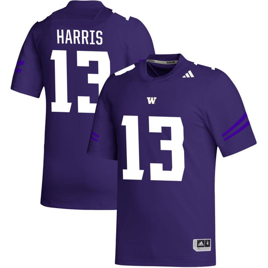 Audric Harris Men's adidas  Purple Washington Huskies Pick-A-Player NIL Replica Football Jersey