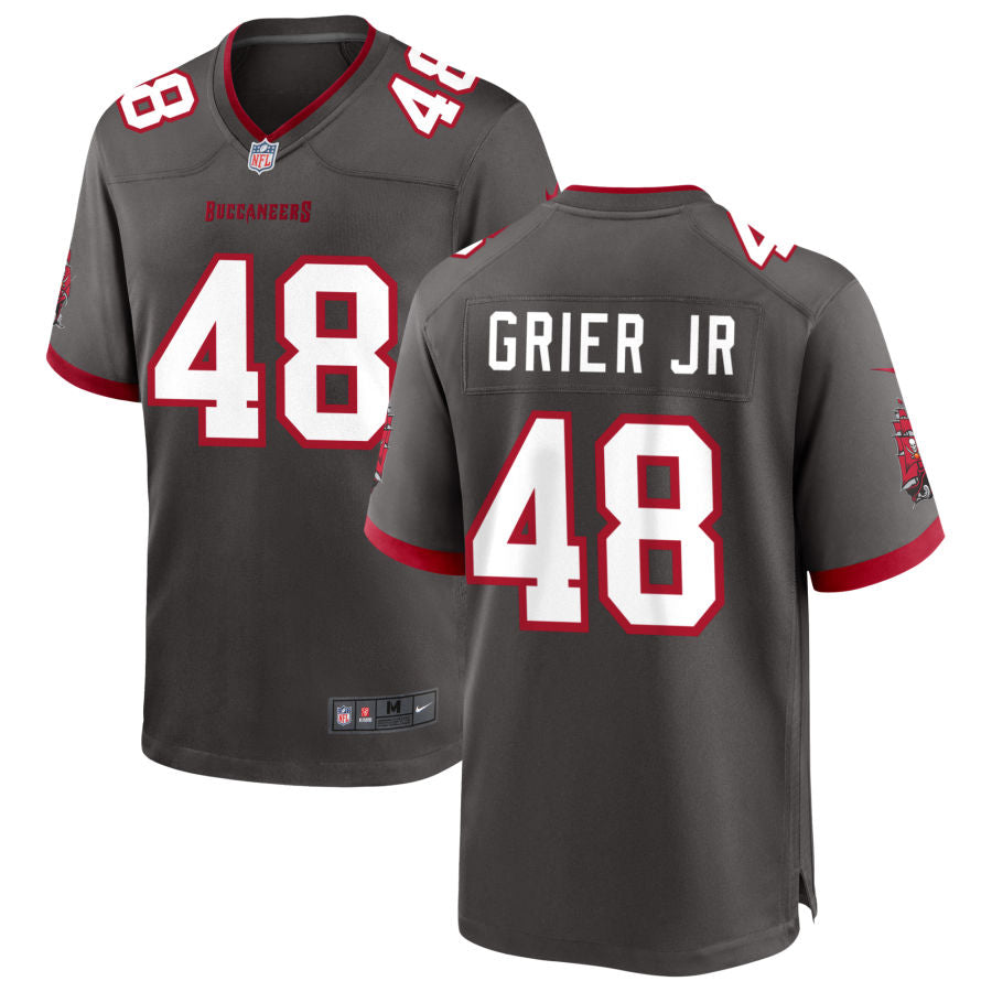 Antonio Grier Jr Men's Nike Pewter Tampa Bay Buccaneers Alternate Custom Game Jersey