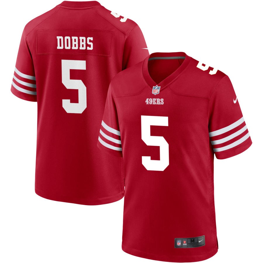 Joshua Dobbs Men's Nike Scarlet San Francisco 49ers Custom Jersey