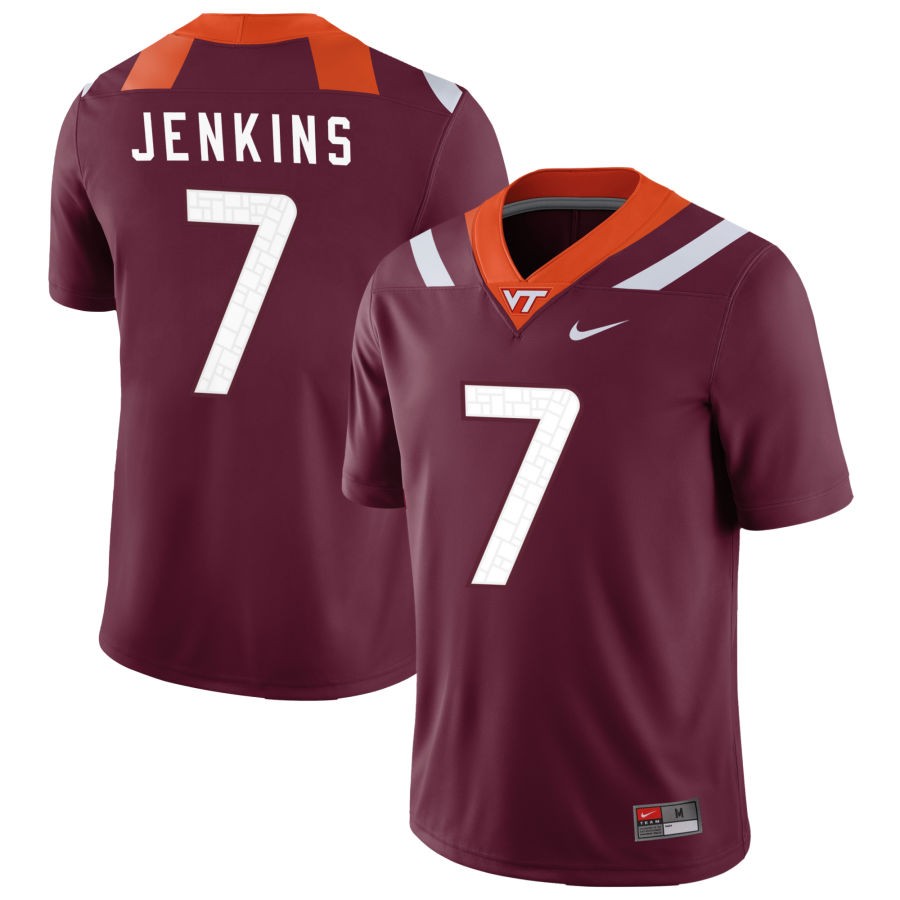 Keonta Jenkins Men's Nike Maroon Virginia Tech Hokies Pick-A-Player NIL Replica Football Jersey