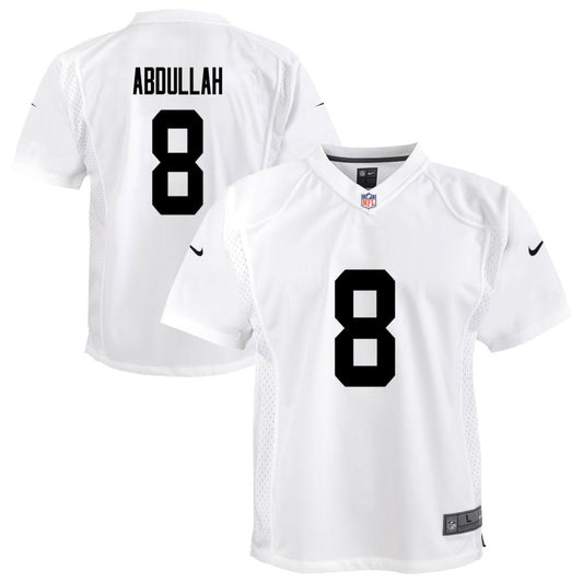 Ameer Abdullah Youth Nike White Las Vegas Raiders Team Custom Game Jersey