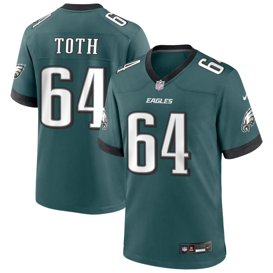 Brett Toth Men's Nike Midnight Green Philadelphia Eagles Custom Game Jersey