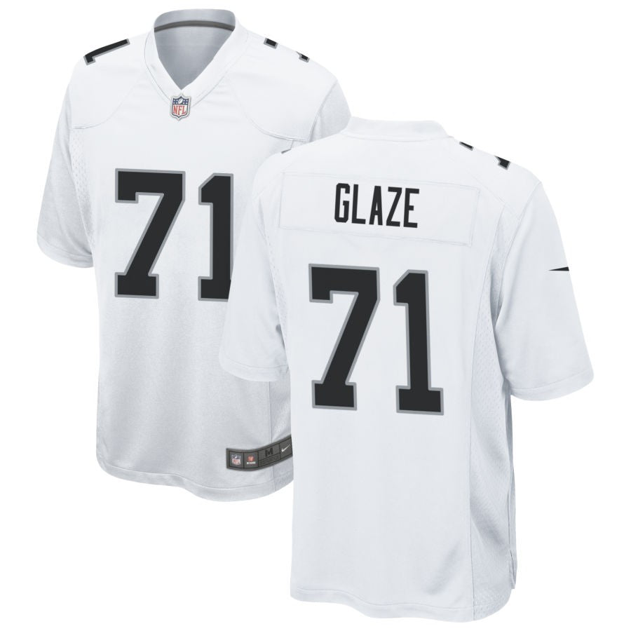 DJ Glaze Men's Nike White Las Vegas Raiders Custom Game Jersey