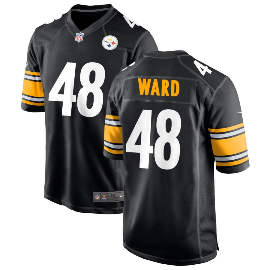 Jonathan Ward Men's Nike Black Pittsburgh Steelers Custom Game Jersey