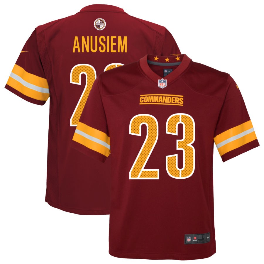 Chigozie Anusiem Youth Nike Burgundy Washington Commanders Game Custom Player Jersey