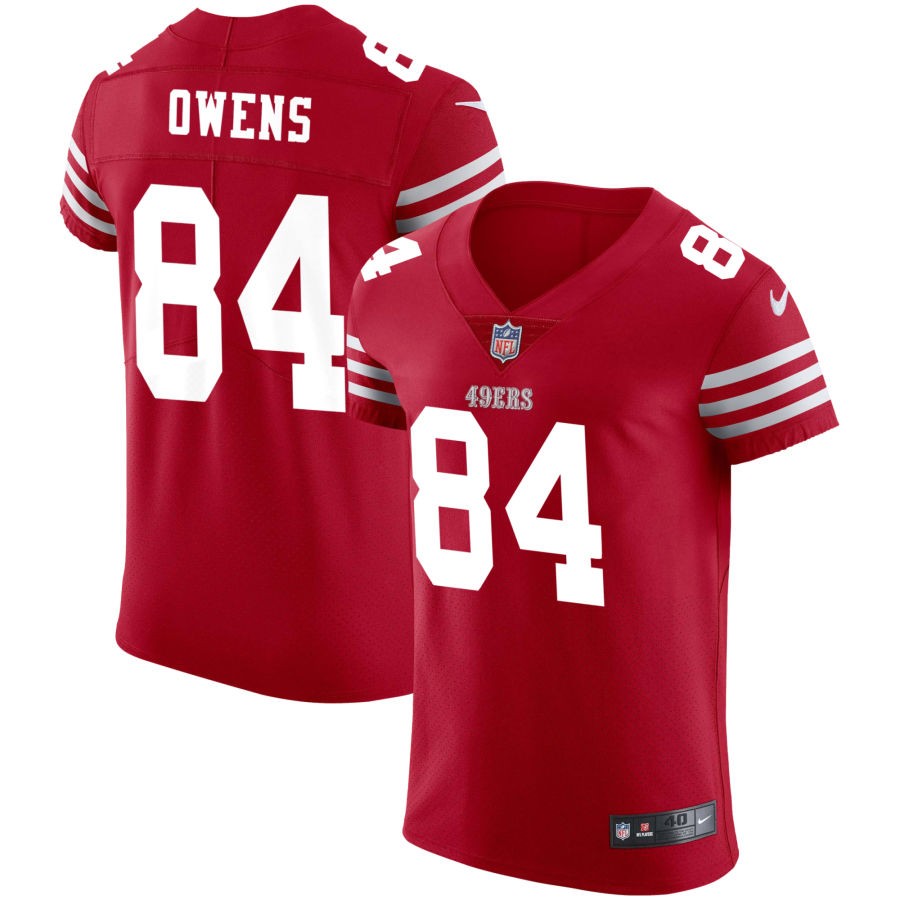 Terique Owens Men's Nike Scarlet San Francisco 49ers Vapor Elite Custom Jersey
