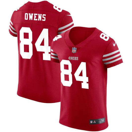 Terique Owens Men's Nike Scarlet San Francisco 49ers Vapor Elite Custom Jersey