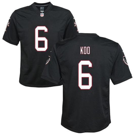 Younghoe Koo Youth Nike Black Atlanta Falcons Throwback Custom Game Jersey