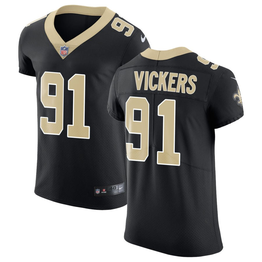 Kendal Vickers Men's Nike Black New Orleans Saints Vapor Untouchable Custom Elite Jersey