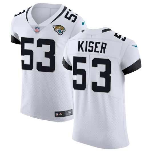 Trey Kiser Men's Nike White Jacksonville Jaguars Vapor Untouchable Elite Custom Jersey