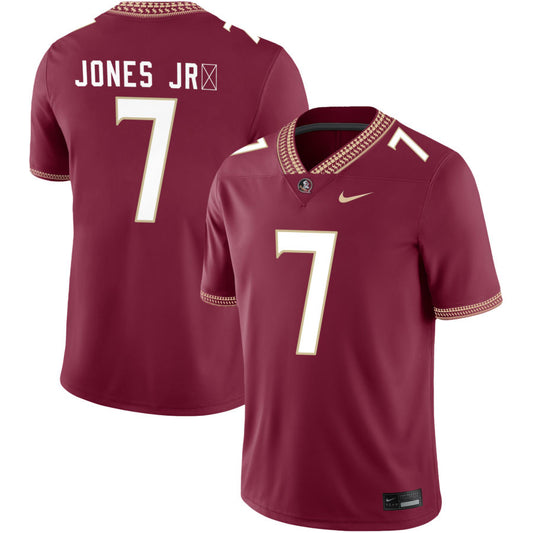 Marvin Jones Jr. Men's Nike Garnet Florida State Seminoles 2023 Pick-A-Player NIL Football Game Jersey