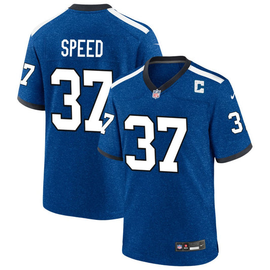 Ameer Speed Men's Nike  Blue Indiana Nights Indianapolis Colts Alternate Custom Game Jersey