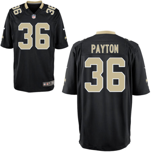 Rico Payton Youth Nike Black New Orleans Saints Custom Game Jersey