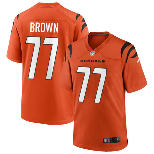 Trent Brown Men's Nike Orange Cincinnati Bengals Alternate Game Custom Jersey