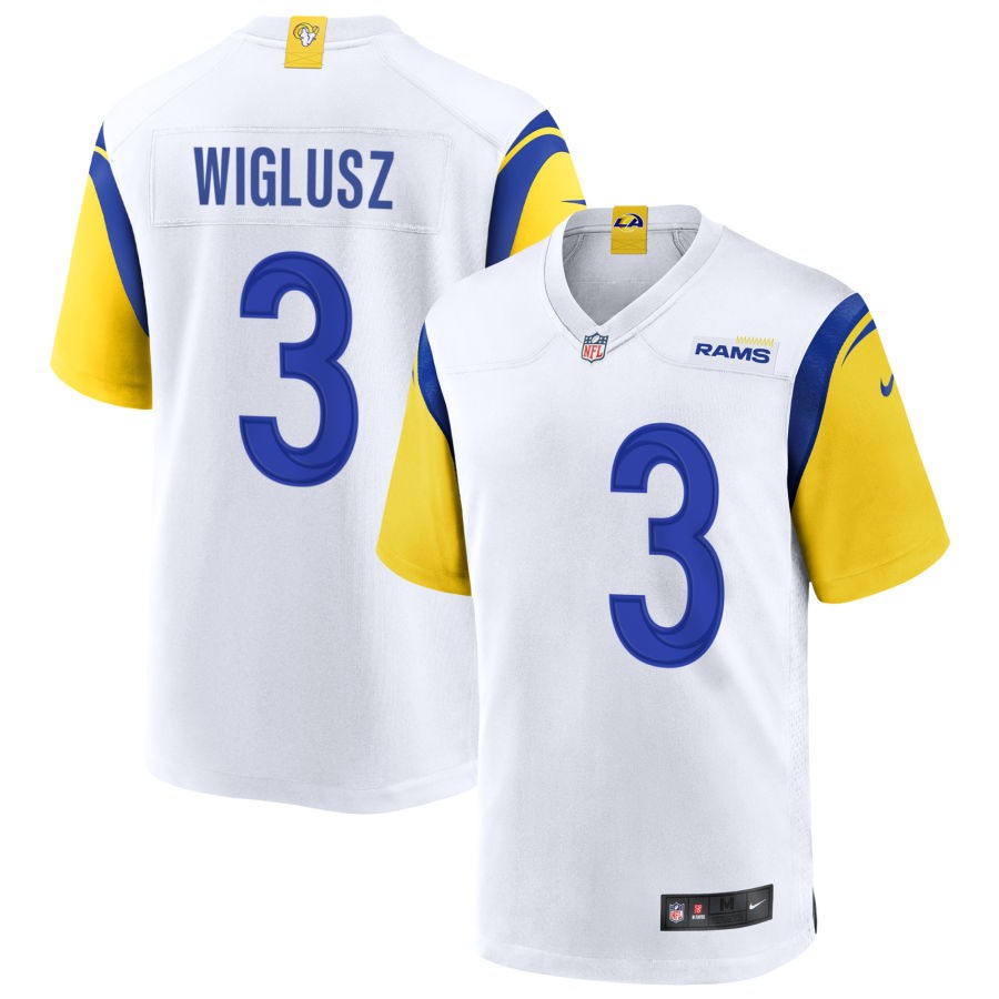 Sam Wiglusz Men's Nike White Los Angeles Rams Alternate Custom Jersey ...