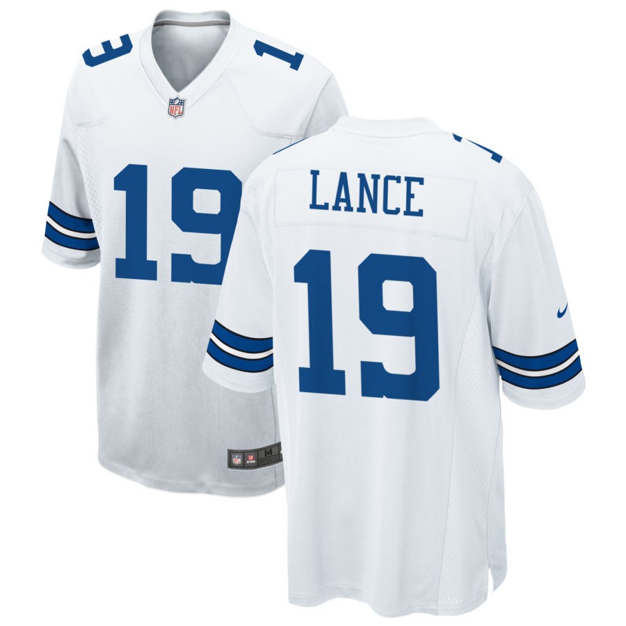 Trey Lance Men's Nike White Dallas Cowboys Custom Game Jersey