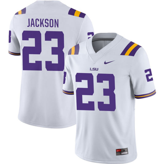 Kylin Jackson Men's Nike White LSU Tigers Pick-A-Player NIL Replica Football Jersey