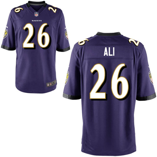 Rasheen Ali Youth Nike Purple Baltimore Ravens Custom Game Jersey