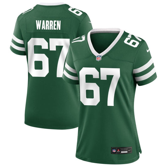 Carter Warren Women's Nike  Legacy Green New York Jets Custom Game Jersey