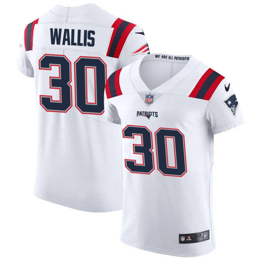 David Wallis Men's Nike White New England Patriots Vapor Elite Custom Jersey