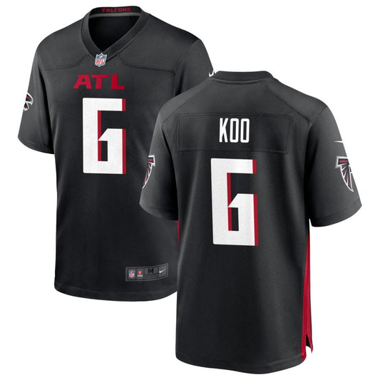 Younghoe Koo Men's Nike Black Atlanta Falcons Custom Game Jersey