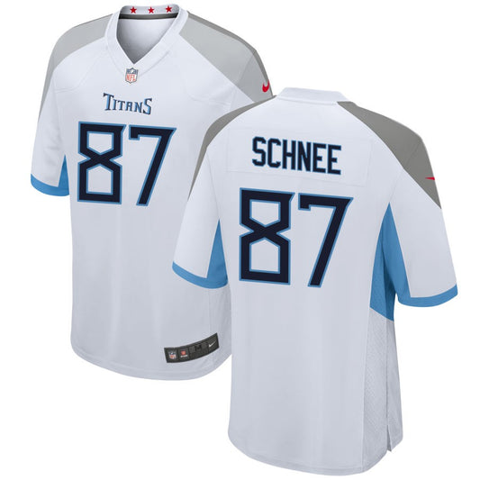 Sam Schnee Men's Nike White Tennessee Titans Custom Game Jersey