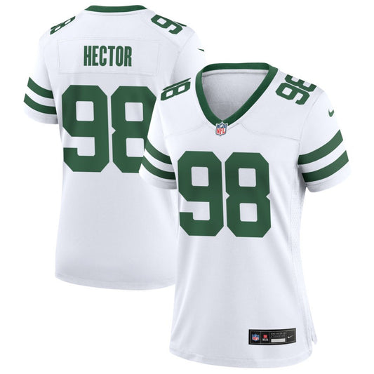 Bruce Hector Women's Nike  Legacy White New York Jets Custom Game Jersey