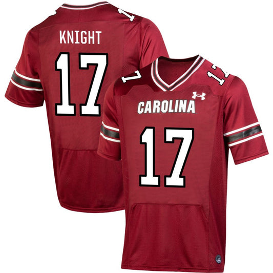 Demetrius Knight Men's Under Armour  Garnet South Carolina Gamecocks NIL Pick-A-Player Replica Football Jersey