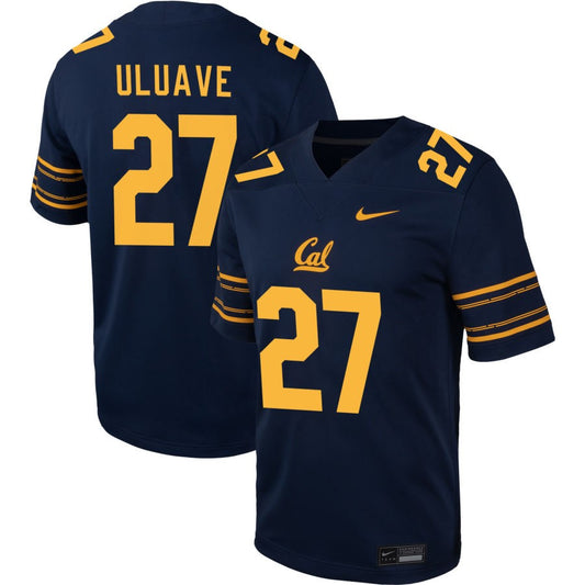 Cade Uluave Men's Nike  Navy Cal Bears Pick-A-Player NIL Football Game Jersey