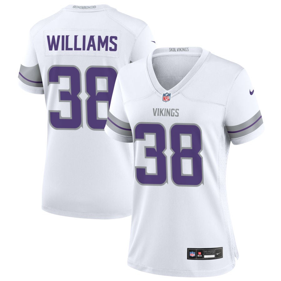 Jaylin Williams Women's Nike White Minnesota Vikings Alternate Custom Game Jersey