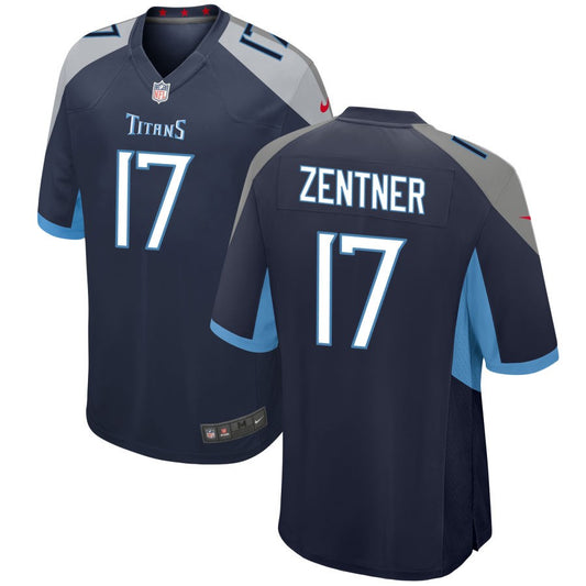 Ty Zentner Men's Nike Navy Tennessee Titans Custom Jersey