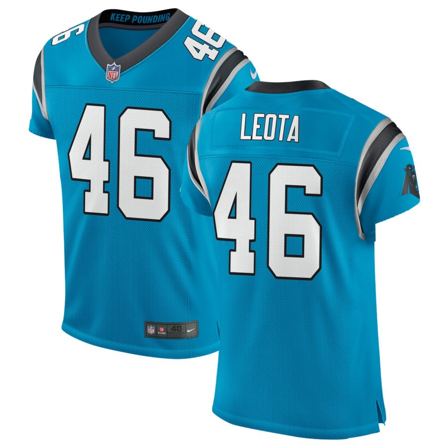 Eku Leota Men's Nike Blue Carolina Panthers Classic Elite Custom Jersey