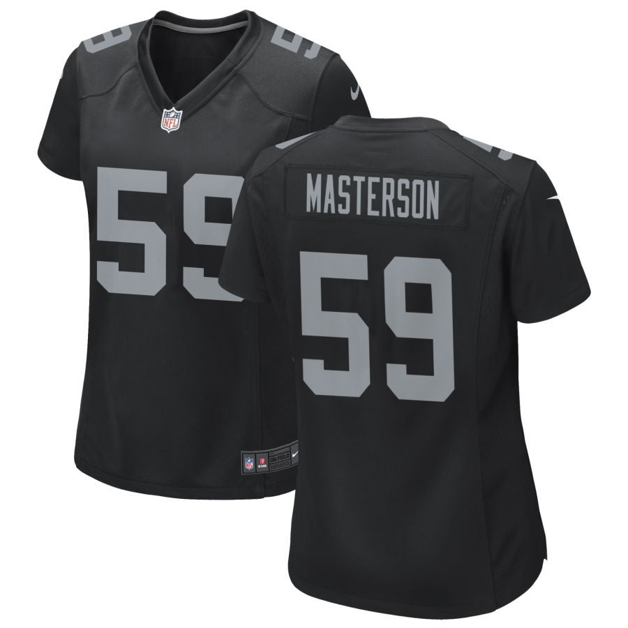 Luke Masterson Women's Nike Black Las Vegas Raiders Custom Game Jersey