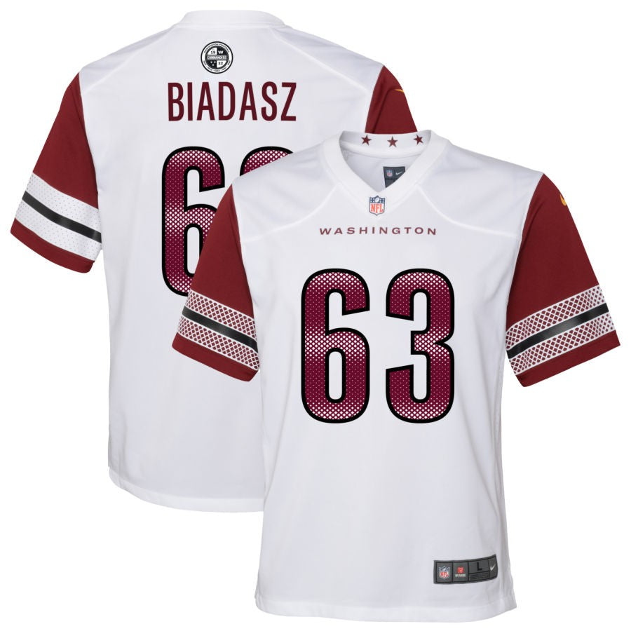 Tyler Biadasz Youth Nike White Washington Commanders Game Custom Player Jersey