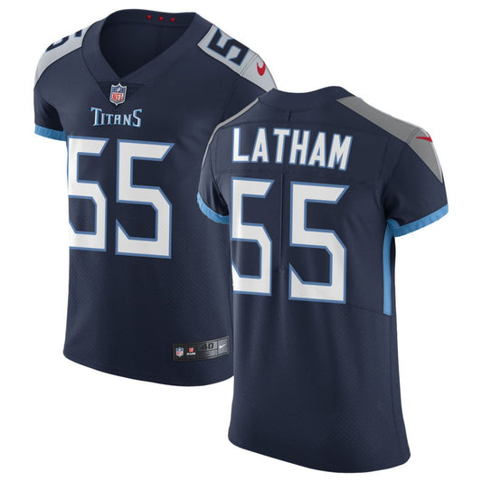 JC Latham Men's Nike Navy Tennessee Titans Vapor Untouchable Custom Elite Jersey